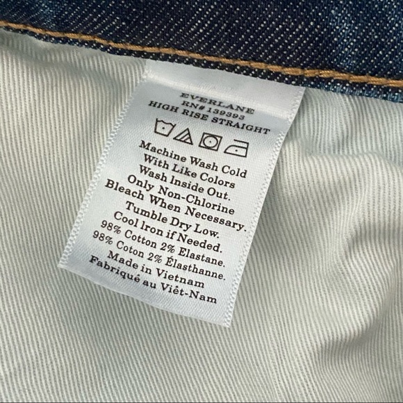Everlane The High Rise Straight Jean - Picture 2 of 7